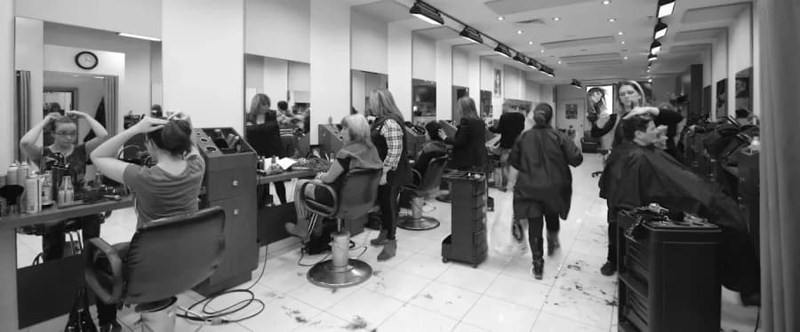 Intérieur du salon Shampooing & Cie, Montréal